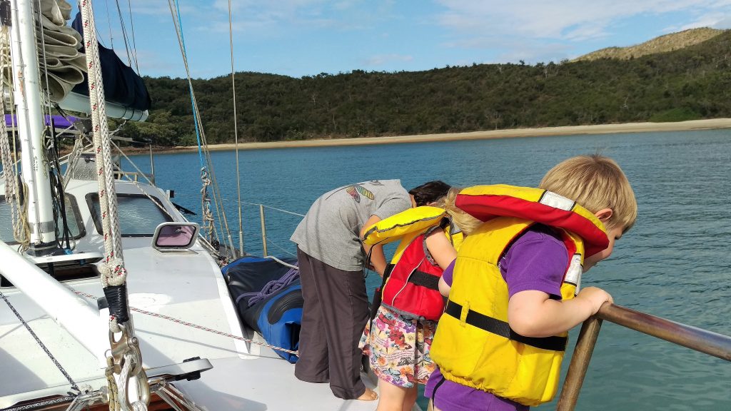 Checking out the fish... or were they spitting into the water? I can't quite remember! 2 August 2017