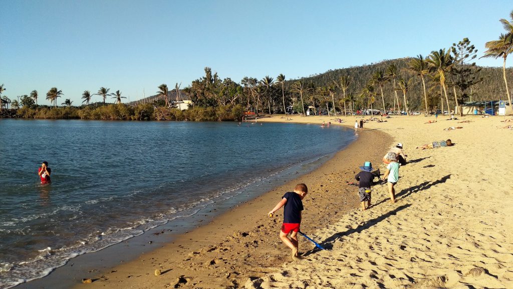 A lovely afternoon at the beach with some other sailing families. Airlie Beach, August 2017